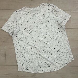 lululemon athletica White Speckled Short Sleeve Tee